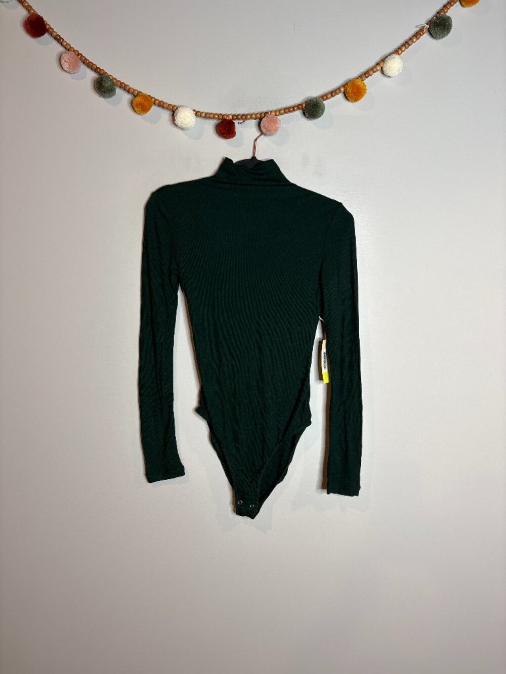NWT Summersalt dark green ribbed mock neck bodysuit